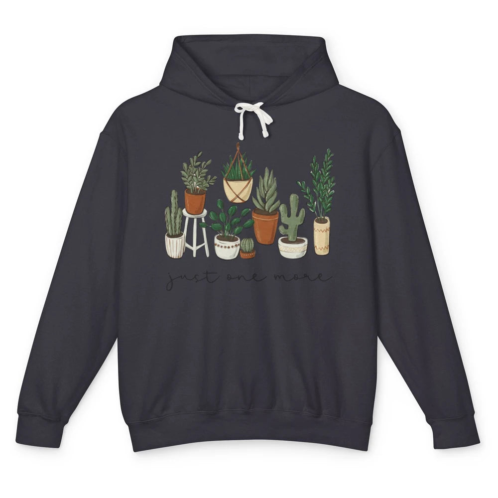 Just One More Plant Botanical Inspirational Cute Wildflower Unisex Lightweight Hoodie