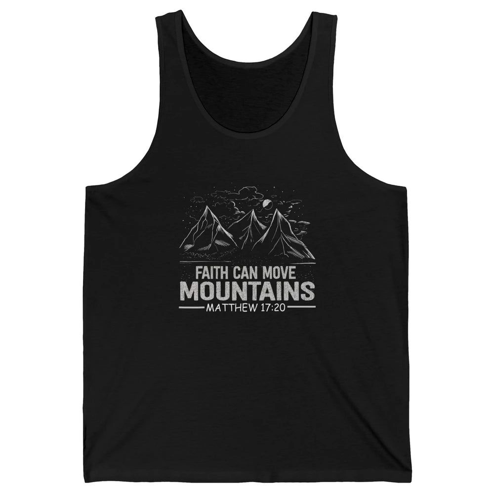 Vintage Faith Move Mountains Bible Verse Jesus Christian God Unisex Jersey Tank