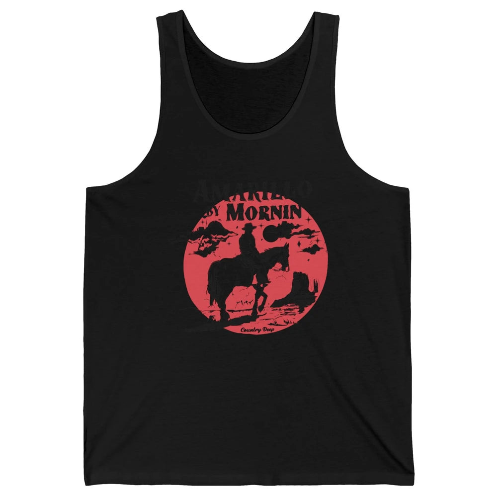 Vintage Cowboy Amarillo By Morning Desert Western Country Unisex Jersey Tank