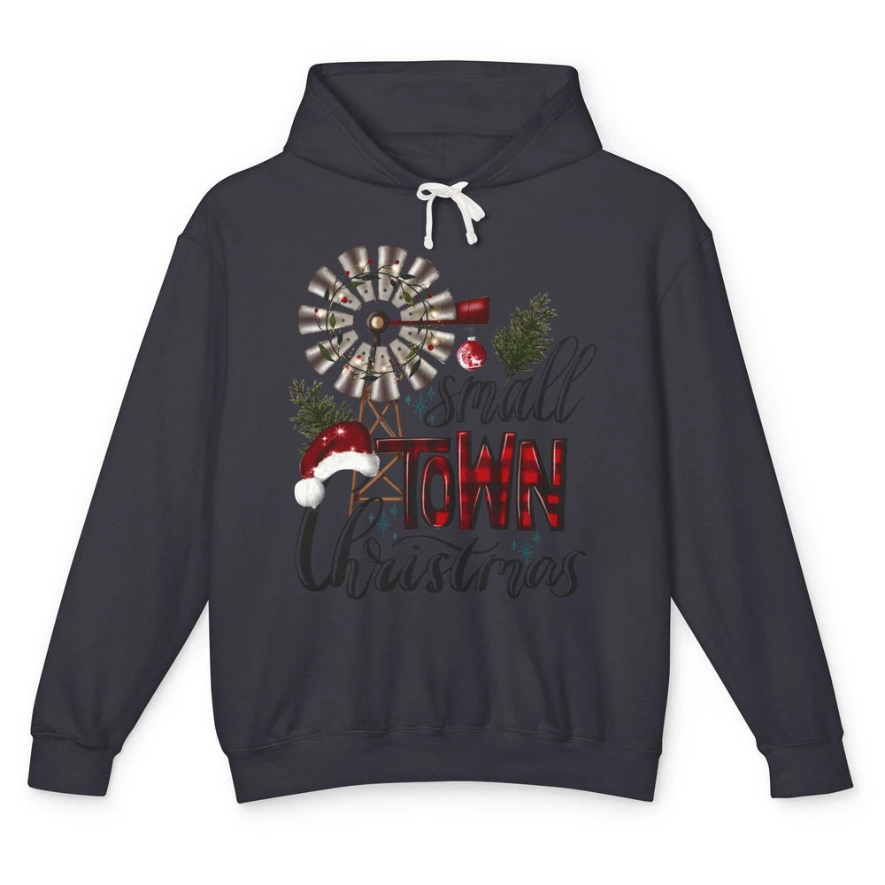 Retro Small Town Christmas Western Hometown Christmas Unisex Lightweight Hoodie