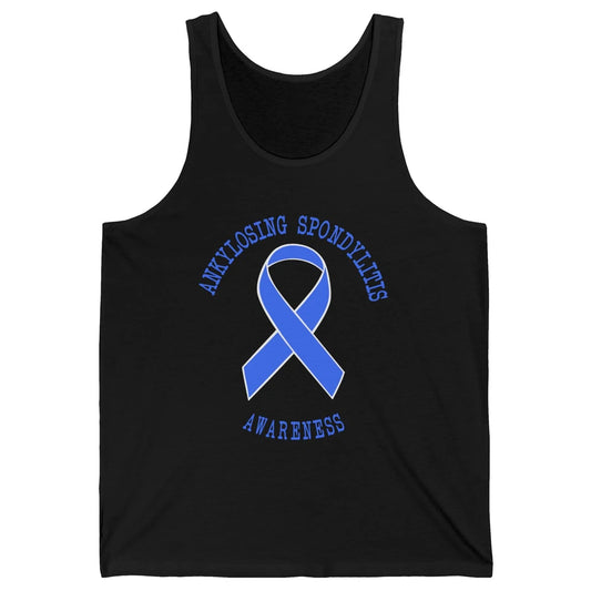 Ankylosing Spondylitis Awareness Support Blue Ribbon Gift Unisex Jersey Tank