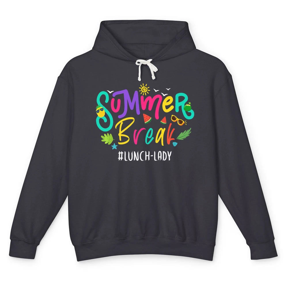 Lunch Lady Is It Summer Break Yet Last Day Of School Beach Unisex Lightweight Hoodie