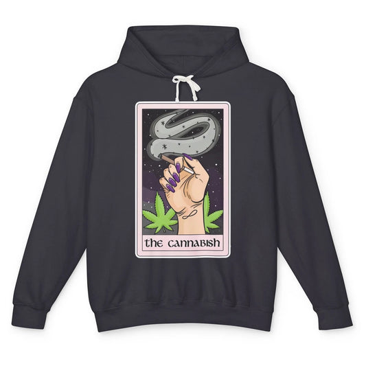 Retro Weed The Cannabish Tarot Card Weed Cannabis Marijuana Unisex Lightweight Hoodie