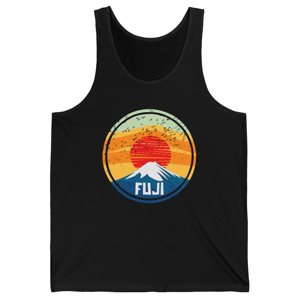 Vintage Sunset Mount Fuji The Highest Mountain In Japan Unisex Jersey Tank