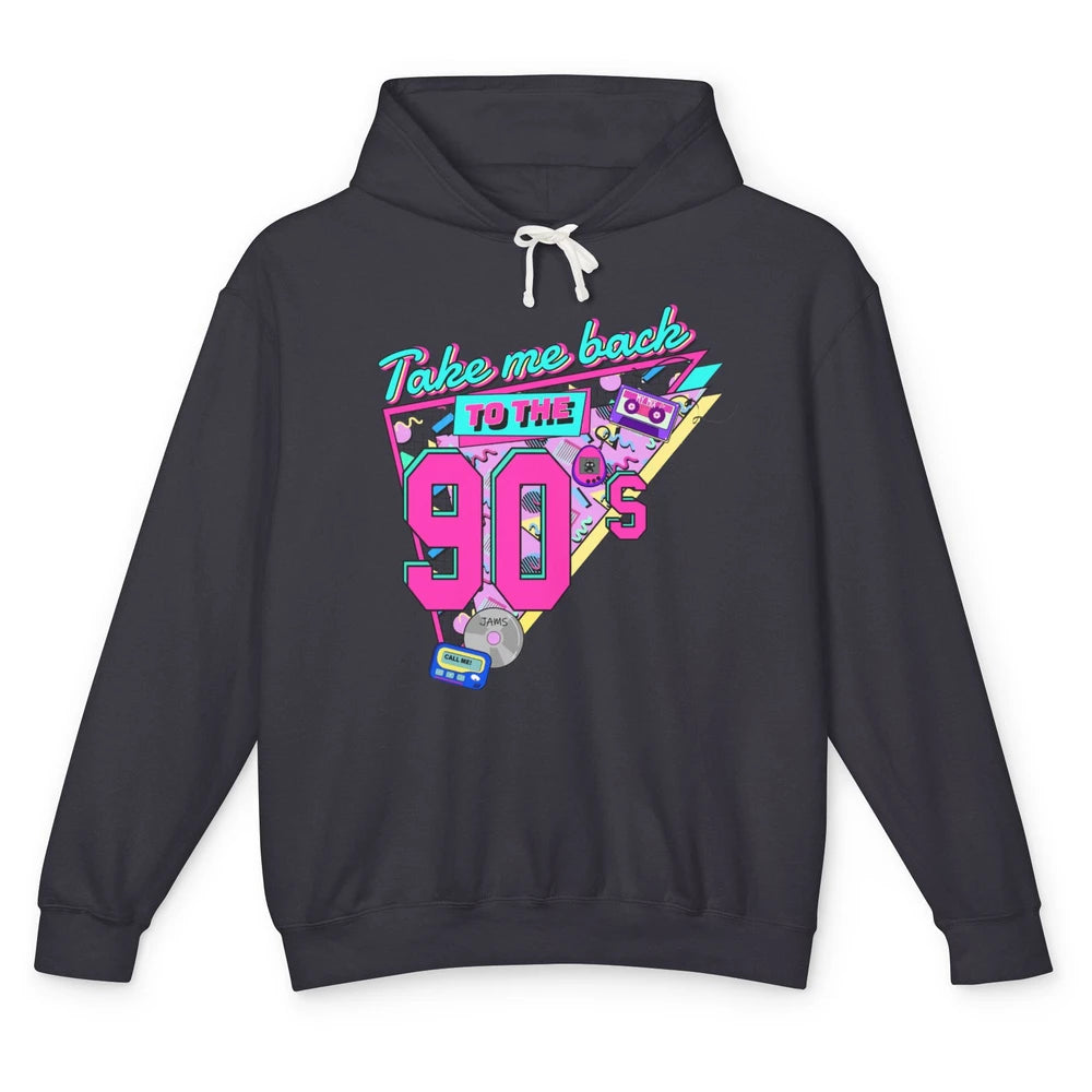 Retro 90s Take Me Back To The 1990s Cassette Made In The 90s Unisex Lightweight Hoodie