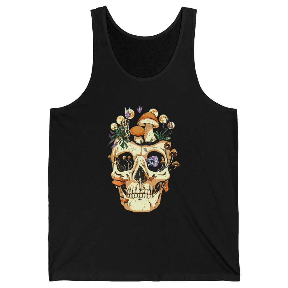 Skull Mushroom Moon Phases Witchcraft Plant Lovers Gardeners Unisex Jersey Tank