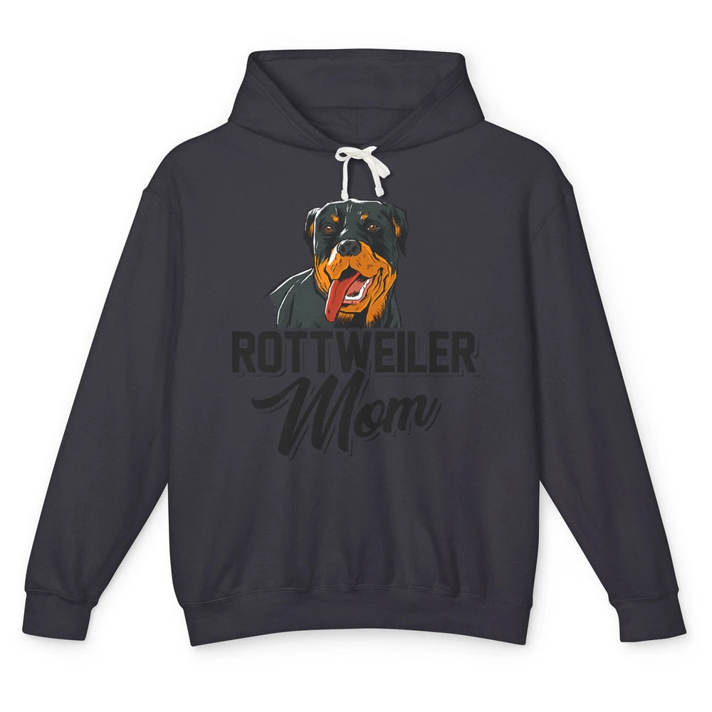 Cute Rottweiler Mom Dog Owner Rotti Fur Pet Mothers Day Mama Unisex Lightweight Hoodie