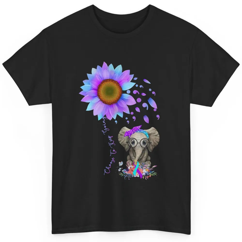 Sunflower Elephant Suicide Prevention Choose To Keep Going Classic Unisex T-Shirt