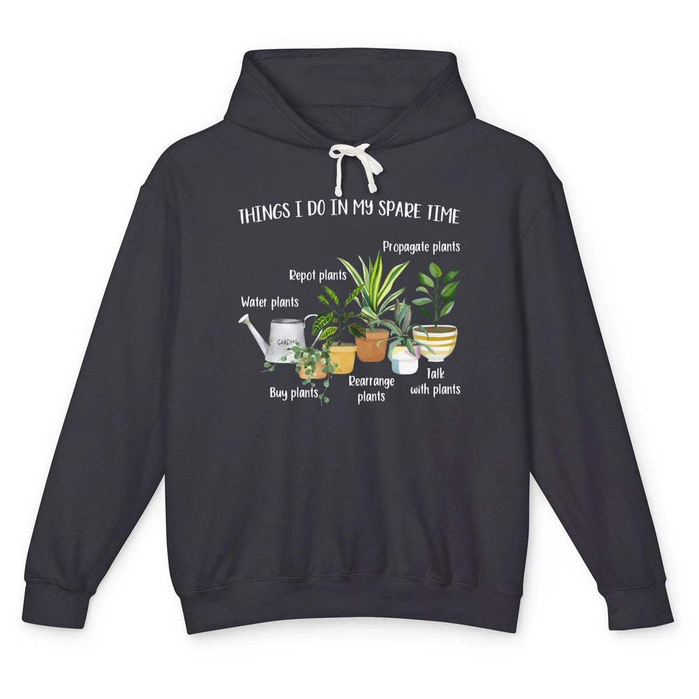 Things I Do In Spare Time Floral Plants Mom Botanical Garden Unisex Lightweight Hoodie