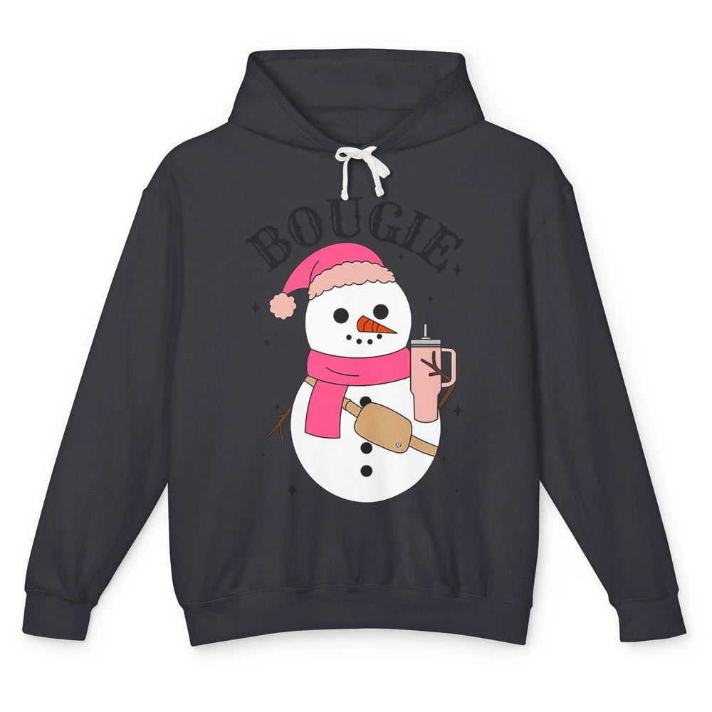 Funny Christmas Boo-jee Snowman Bougie Christmas Winter Unisex Lightweight Hoodie