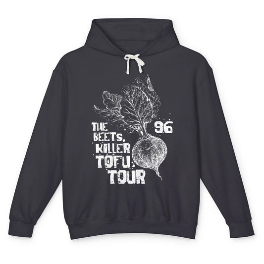 Funny The Beets Killer Tofu Tour Vintage Vegan Animal Rights Unisex Lightweight Hoodie