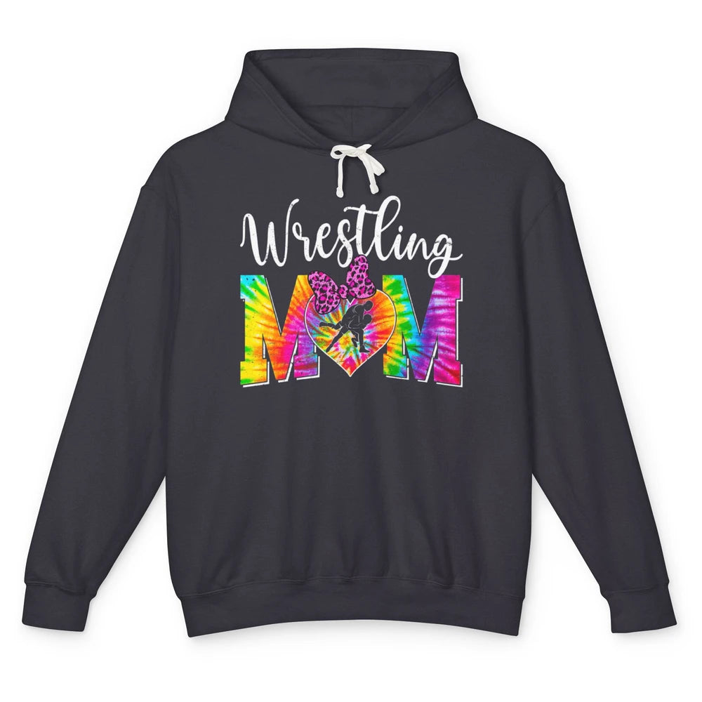 Vintage Sports Wrestling Mom Mama Martial Art Tie Dye Retro Unisex Lightweight Hoodie