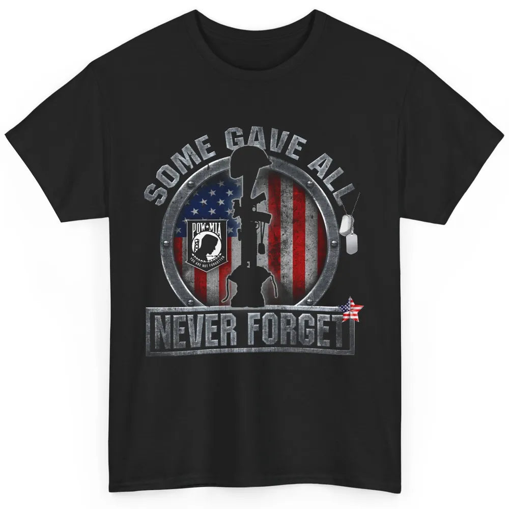 Retro US Veteran Some Gave All Never Forget Memorial Day Classic Unisex T-Shirt