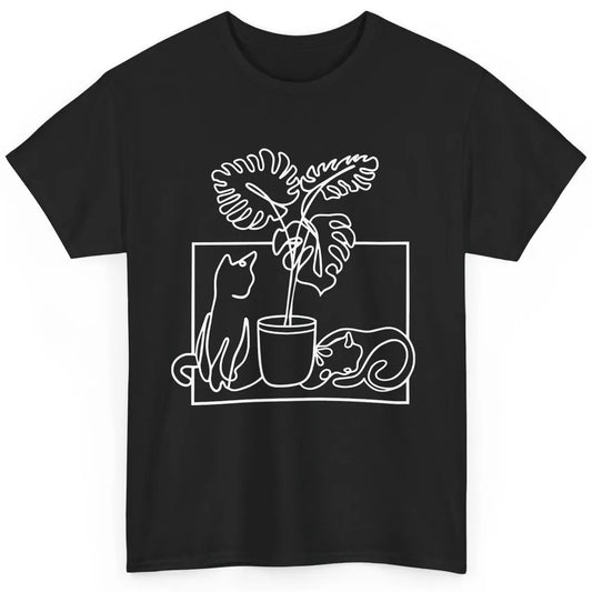 Cat Watering Plants Gardening Cat Lady Planting Cat Lovers Classic Unisex T-Shirt