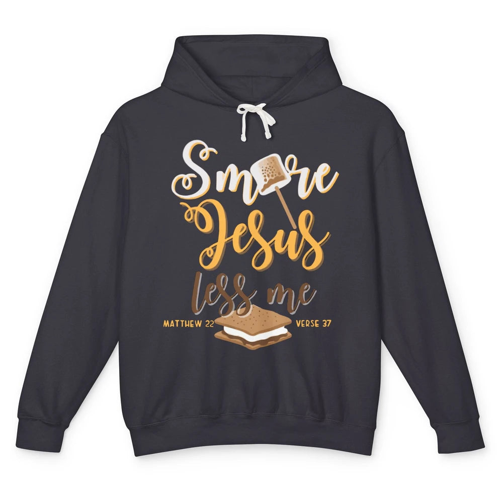 Smore Jesus Less Me Christian Pun Camping Camper Religion Unisex Lightweight Hoodie