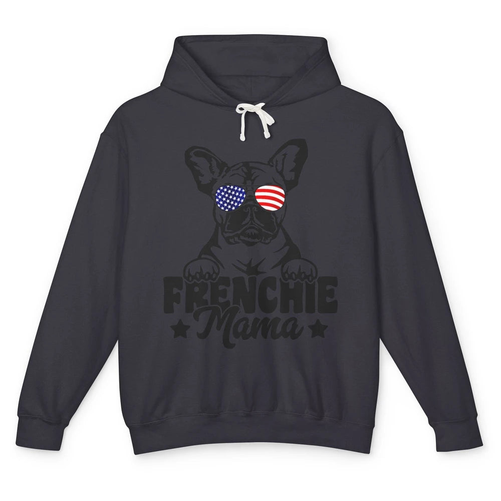 Frenchie Mama Patriotic French Bulldog Mom Dog Mothers Day Unisex Lightweight Hoodie