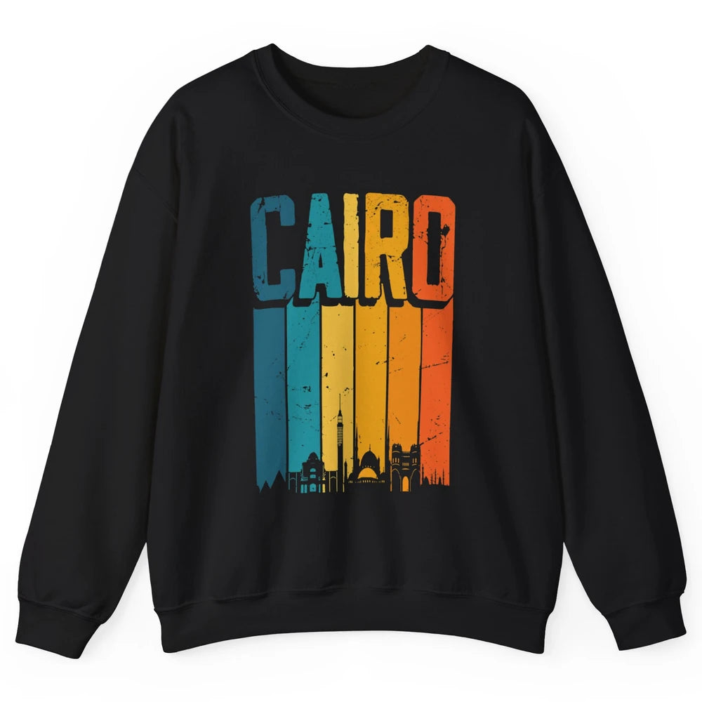 Ancient Pyramids Mystery Cairo Egypt Egyptian Sunset Skyline Unisex Crewneck Sweatshirt