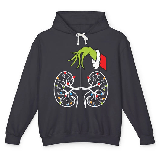 Kidney Christmas Lights Xmas Dialysis Nephrology Nurse Gift Unisex Lightweight Hoodie