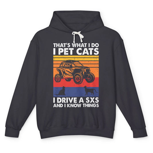 Pet Cat Racing Retro Mud UTV Riding Dirty SXS Rider Offroad Unisex Lightweight Hoodie