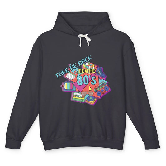 Take Me Back To The 80s Vintage 1980s Born Birthday Party Unisex Lightweight Hoodie