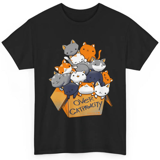 Funny Cat In Box Over Cat Paw City Abandoned Cats Adopt Cat Classic Unisex T-Shirt