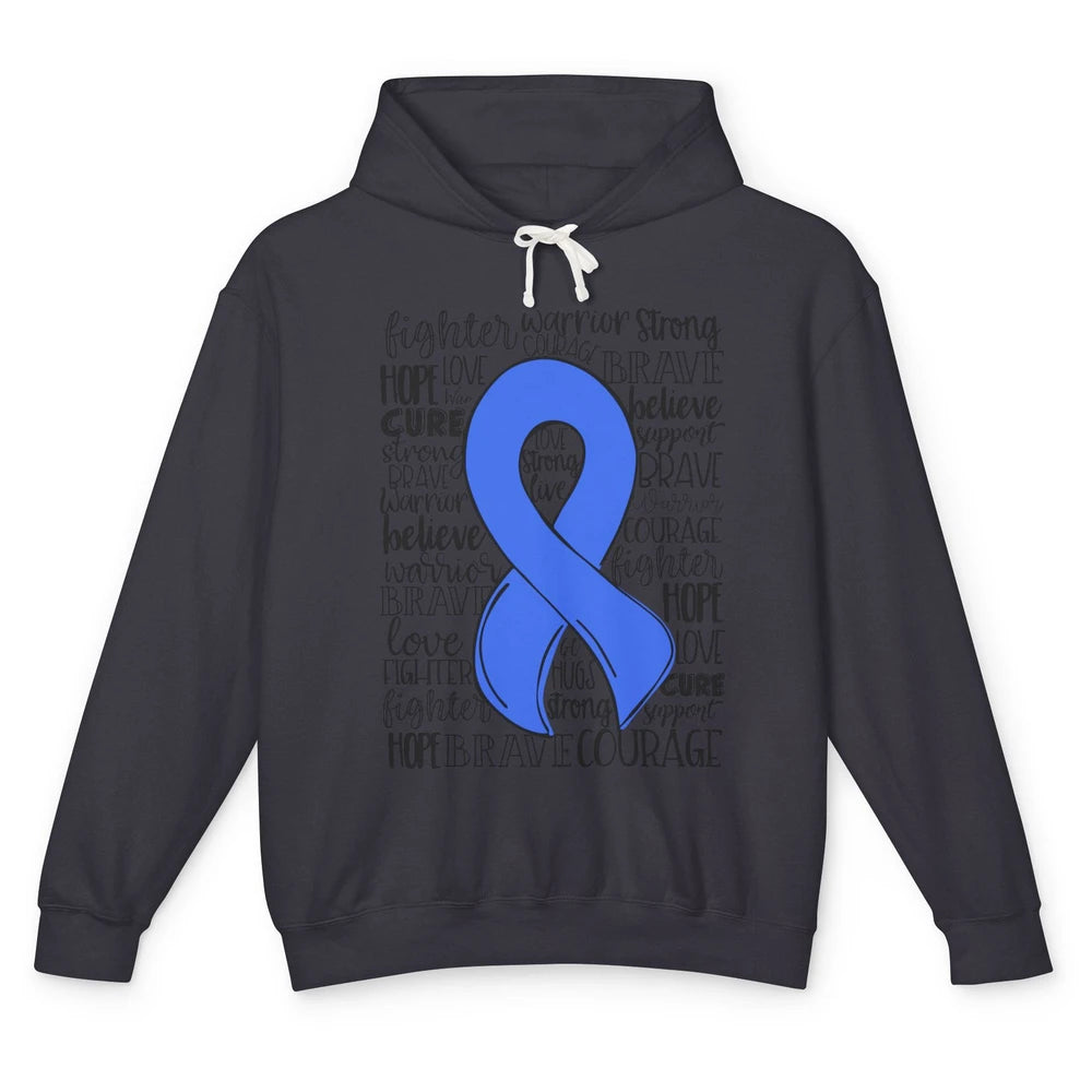 Syringomyelia Awareness Blue Ribbon Hope Love Cure Unisex Lightweight Hoodie