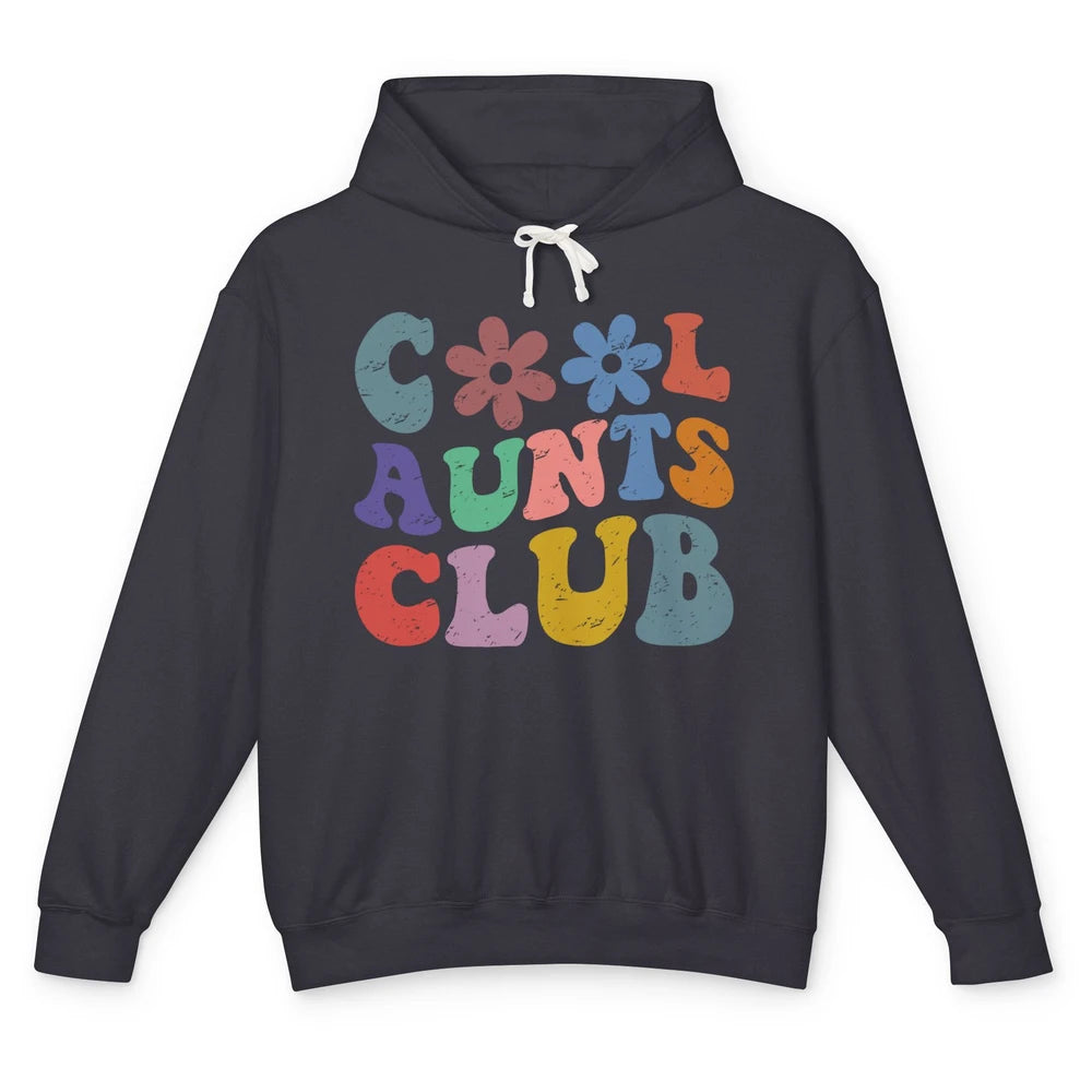 Floral Cool Aunts Club Groovy Aunt Sister Auntie Gift Unisex Lightweight Hoodie