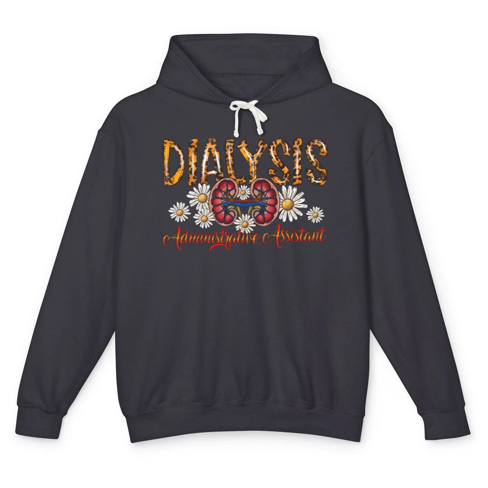 Floral Lungs Dialysis Administrative Assistant Nephrology Unisex Lightweight Hoodie