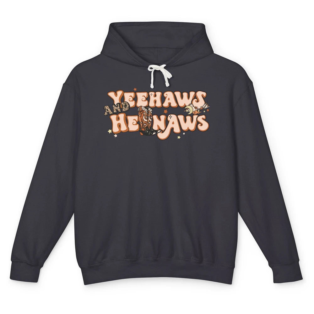 Boho Cowboy Boots Yeehaws And Hellnaws Western Country Girl Unisex Lightweight Hoodie