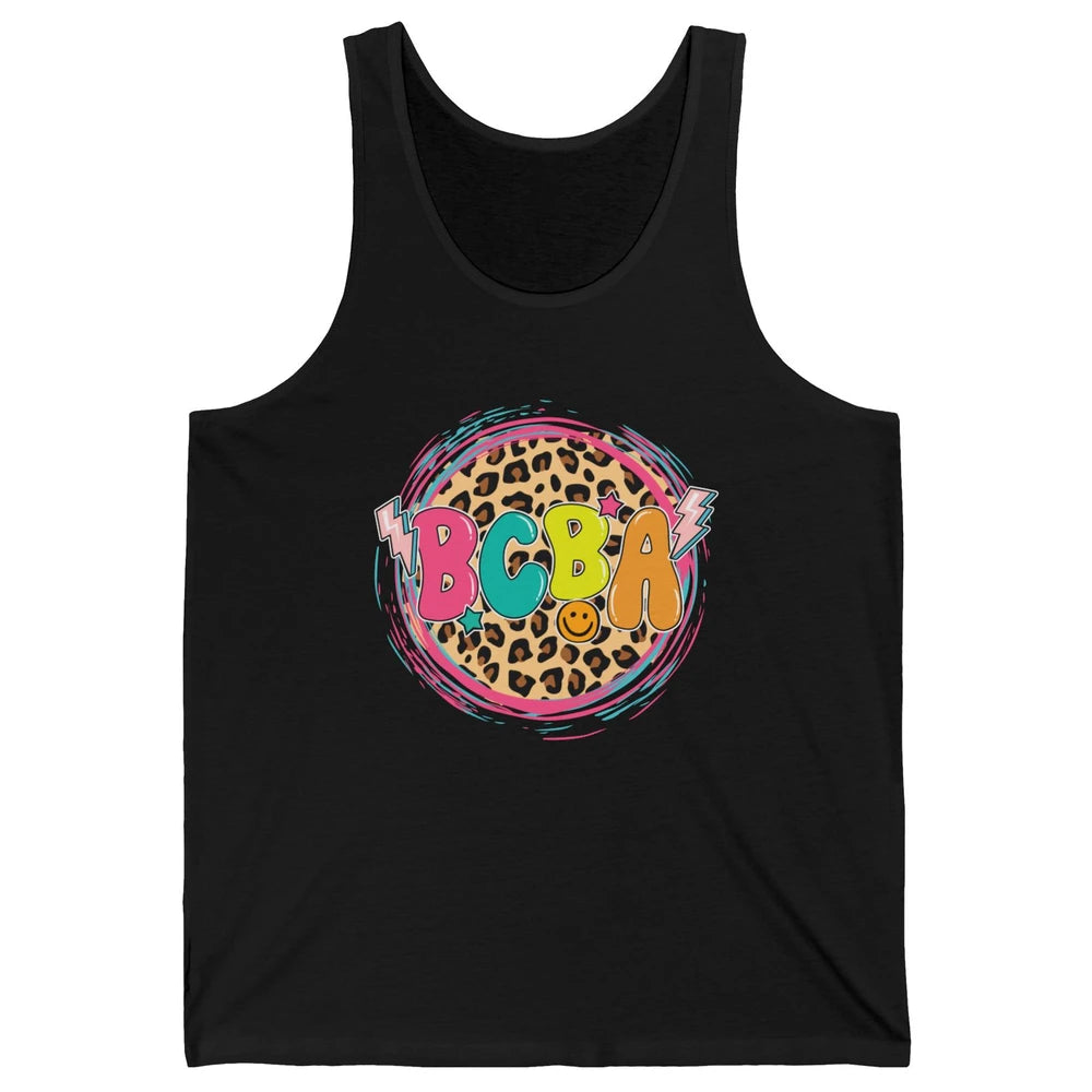 Board Certified Behavior Analyst BCBA Leopard ABA Therapist Unisex Jersey Tank