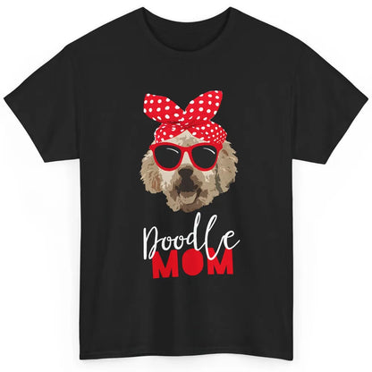 Doodle Mom Goldendoodle Bandana Glasses Doodle Dog Mama Gift Classic Unisex T-Shirt