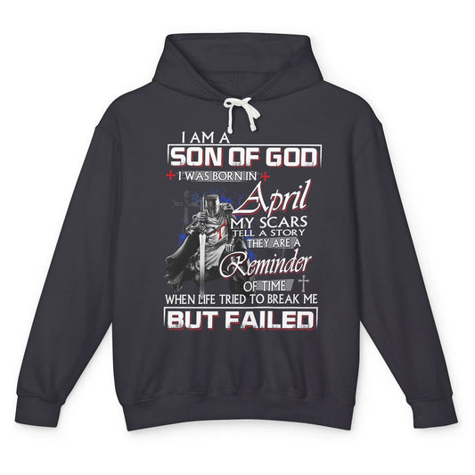 Knight Templar I'm A Son Of God April Christian Religious Unisex Lightweight Hoodie