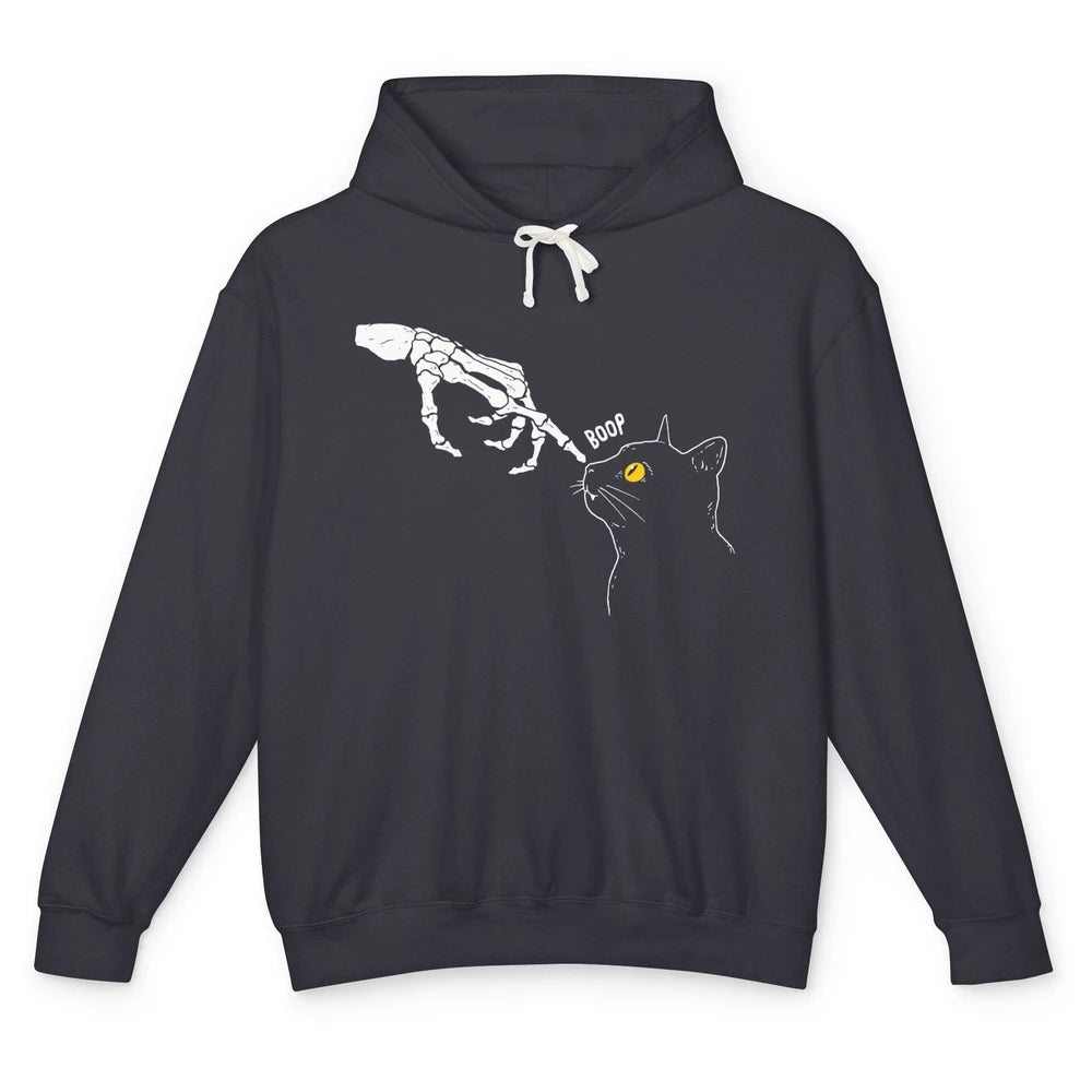 Skeleton Spooky Boop Cat Skeleton Cat Funny Cat Lovers Gift Unisex Lightweight Hoodie