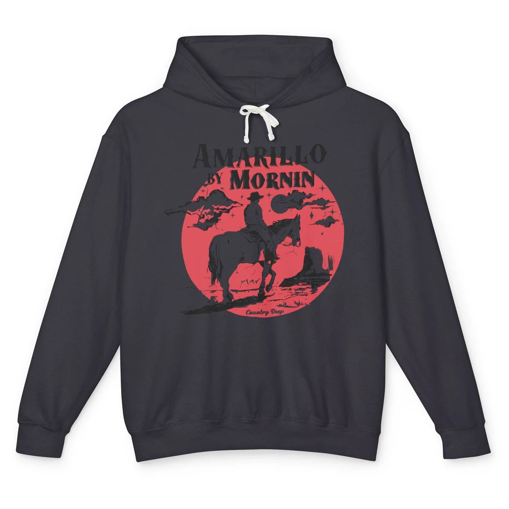 Vintage Cowboy Amarillo By Morning Desert Western Country Unisex Lightweight Hoodie