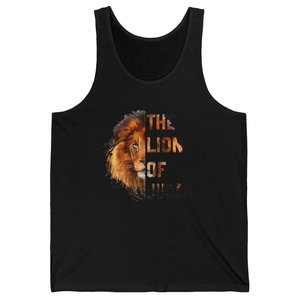 Yeshua Lion Of Judah Bible Verse Christian Faith Religious Unisex Jersey Tank