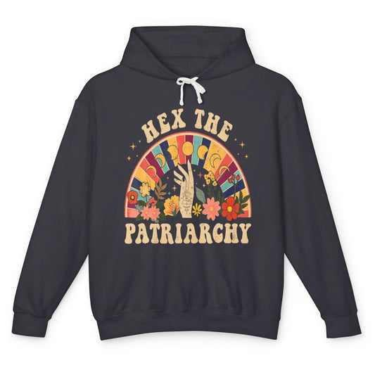 Witch Hand Hex The Patriarchy Halloween Moon Aesthetic Women Unisex Lightweight Hoodie