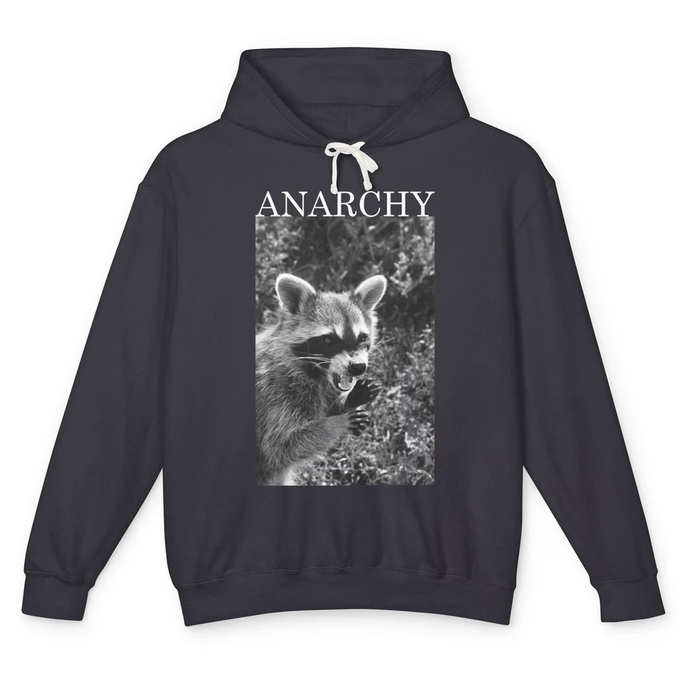 Funny Racoon Anarchy Trashed Racoon Panda Lovers Gift Unisex Lightweight Hoodie