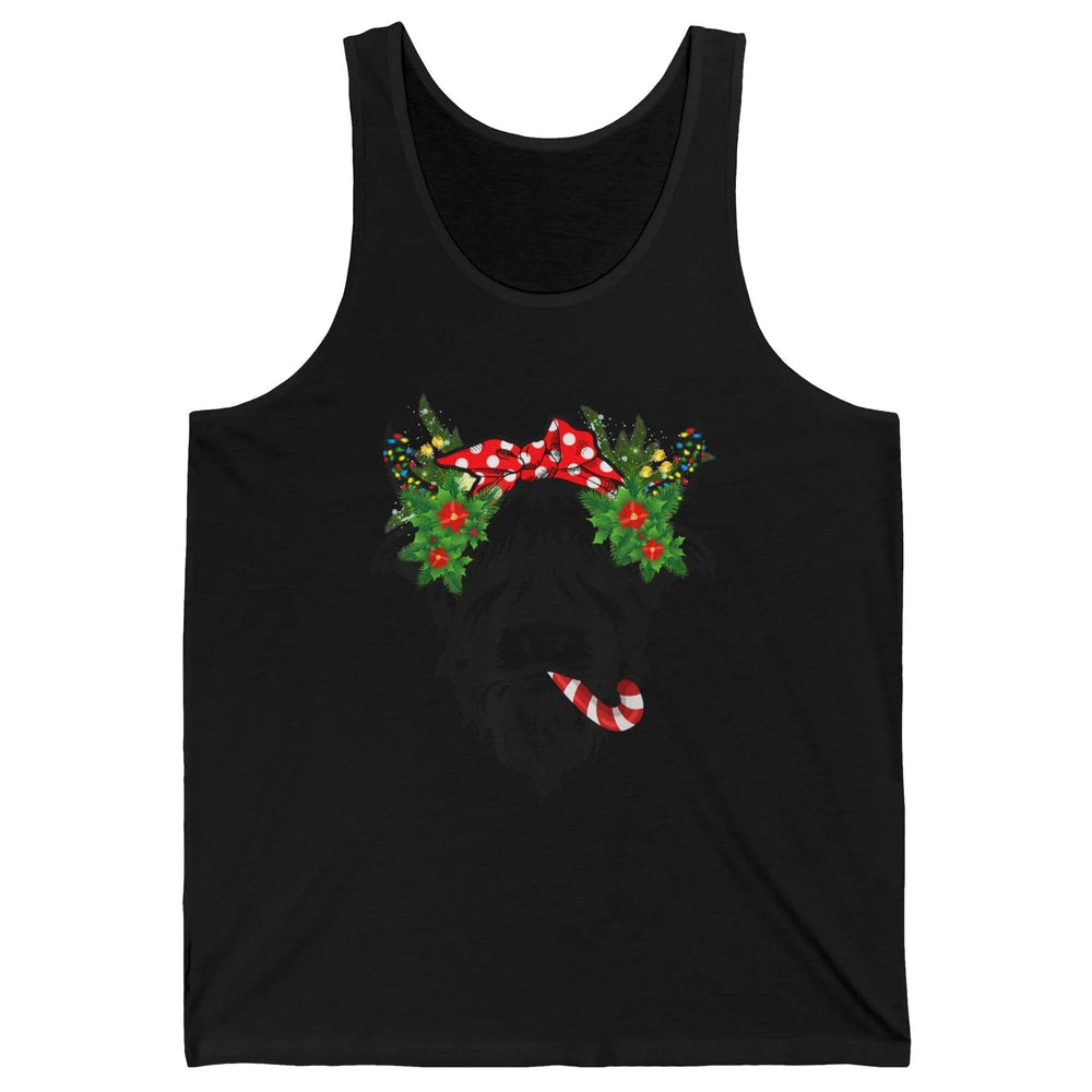 Highland Cow Funny Christmas Tree Xmas Farming Farm Animal Unisex Jersey Tank