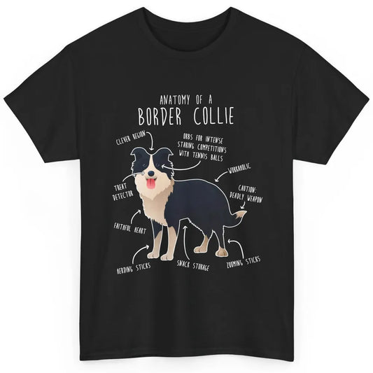 Funny Anatomy Of Border Collie Dog Anatomy Dog Mom Gift Classic Unisex T-Shirt