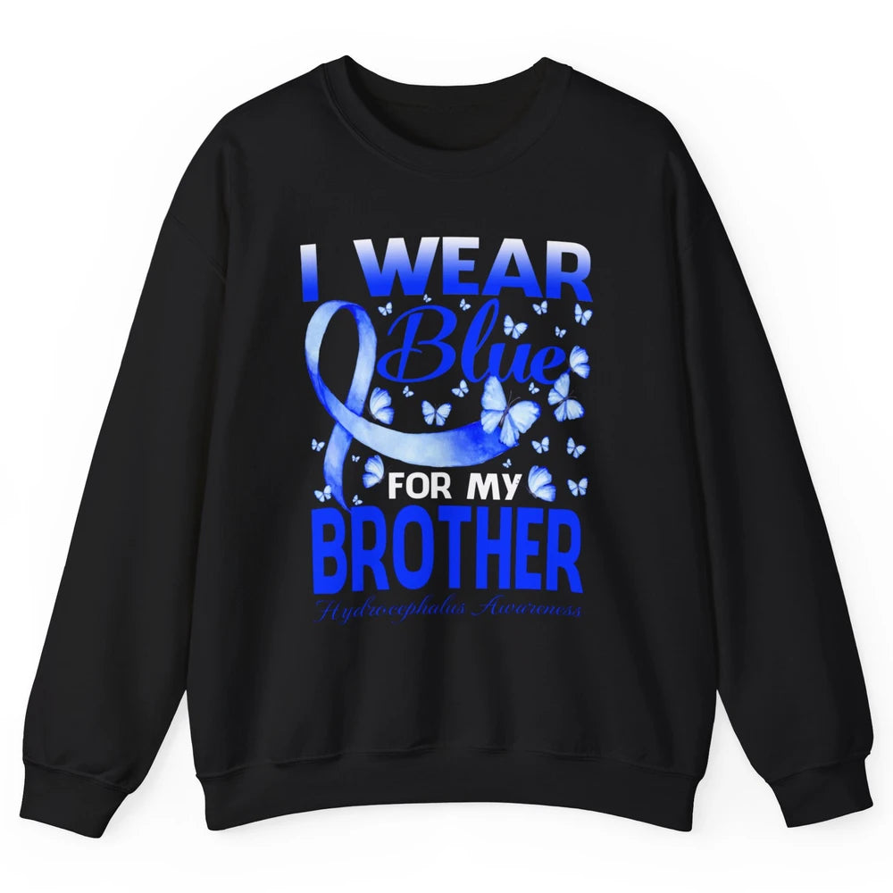 Wear Blue For Brother Warrior Hydrocephalus Cancer Awareness Unisex Crewneck Sweatshirt