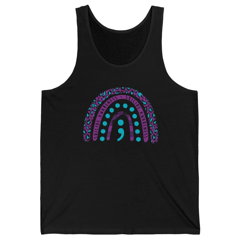 Suicide Awareness Rainbow Semicolon Prevention Psychologist Unisex Jersey Tank