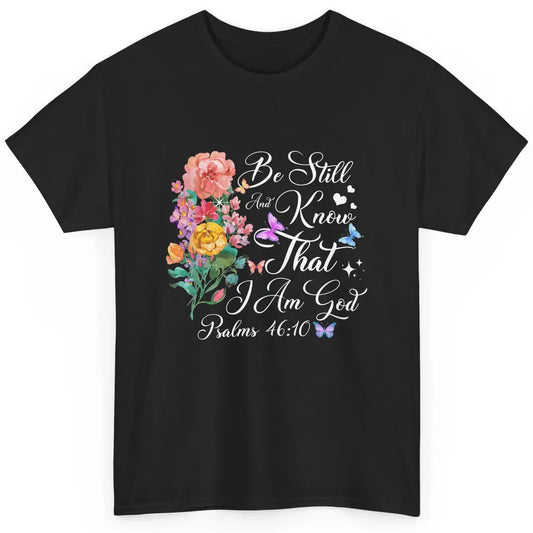 Christian Bible Verse Butterfly Flower Faith God Jesus Women Classic Unisex T-Shirt