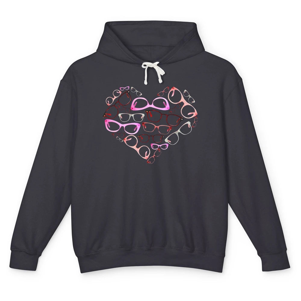 Optometrist Eyeglasses Heart Valentines Day Optician Life Unisex Lightweight Hoodie