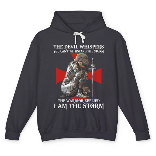 Knight Templar Christian Women Warrior Of God I Am The Storm Unisex Lightweight Hoodie