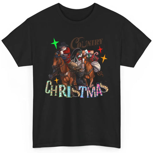 Santa Claus Country Christmas Y'all Western Country Cowboy Classic Unisex T-Shirt