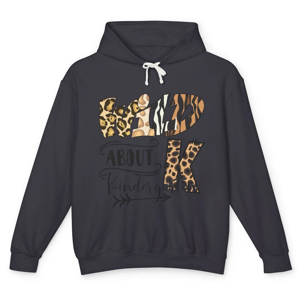 Wild About Kindergarten Back To School Student Teacher Gift Unisex Lightweight Hoodie