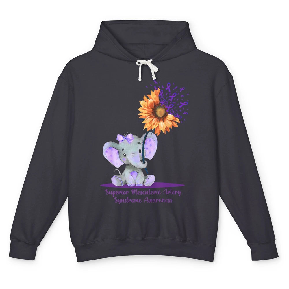 Superior Mesenteric Artery Syndrome Baby Elephant Sunflower Unisex Lightweight Hoodie