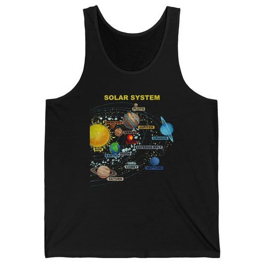 Solar System Graphic Planets Space Education Astronaut Gift Unisex Jersey Tank