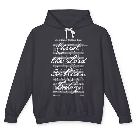 Christian Easter Hymn Christ The Lord Is Risen Musical Notes Unisex Lightweight Hoodie