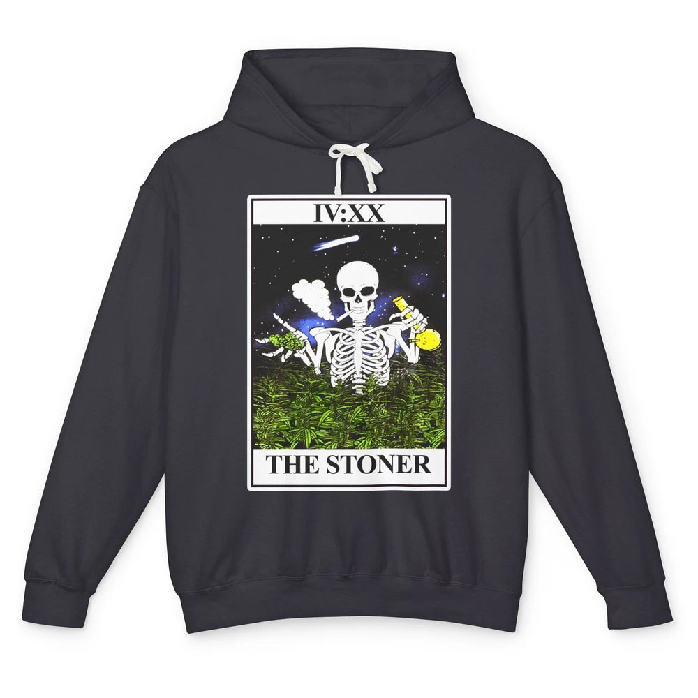 Skeleton Weed The Stoner Tarot Card Weed Cannabis Marijuana Unisex Lightweight Hoodie